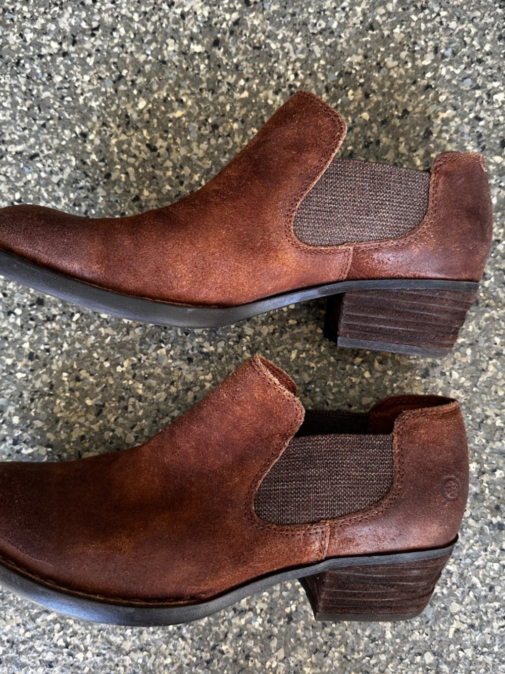 Børn Ankle Boots, Brown suede, pre-owned, barely worn Size 9